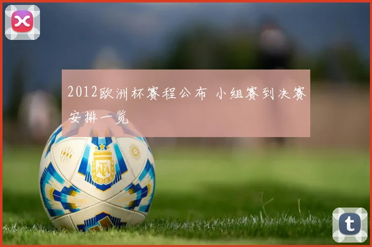 2012欧洲杯赛程公布 小组赛到决赛安排一览